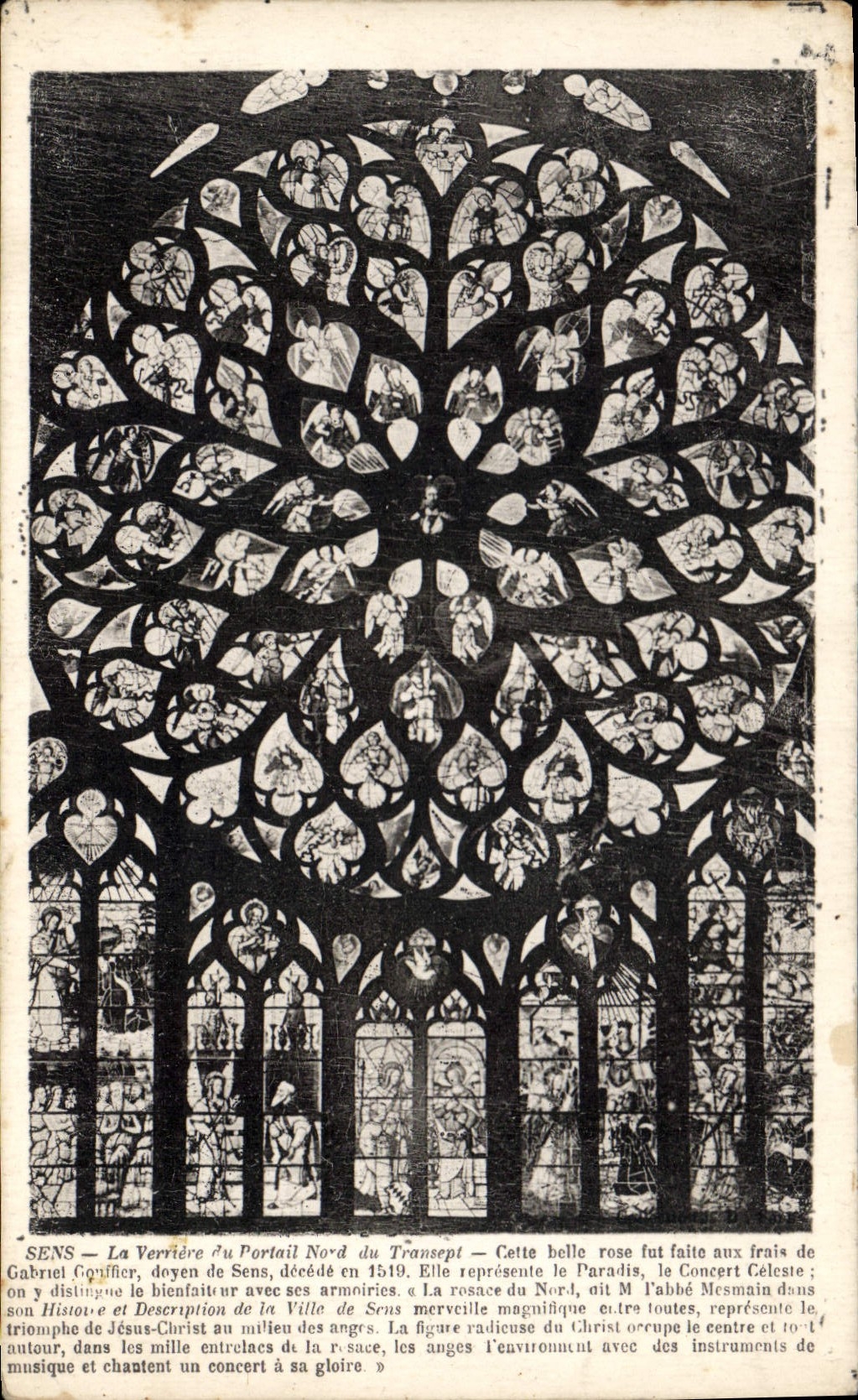 CPA Sens la Verriere du Portail Nord du Transept 