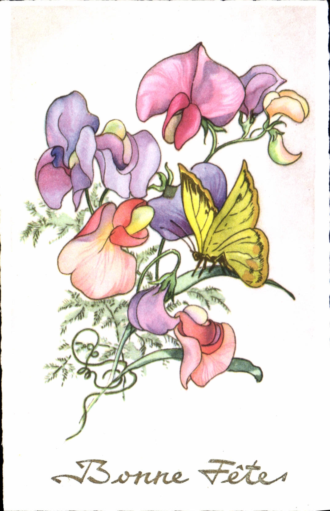 CPA Bonne Fete Fleurs