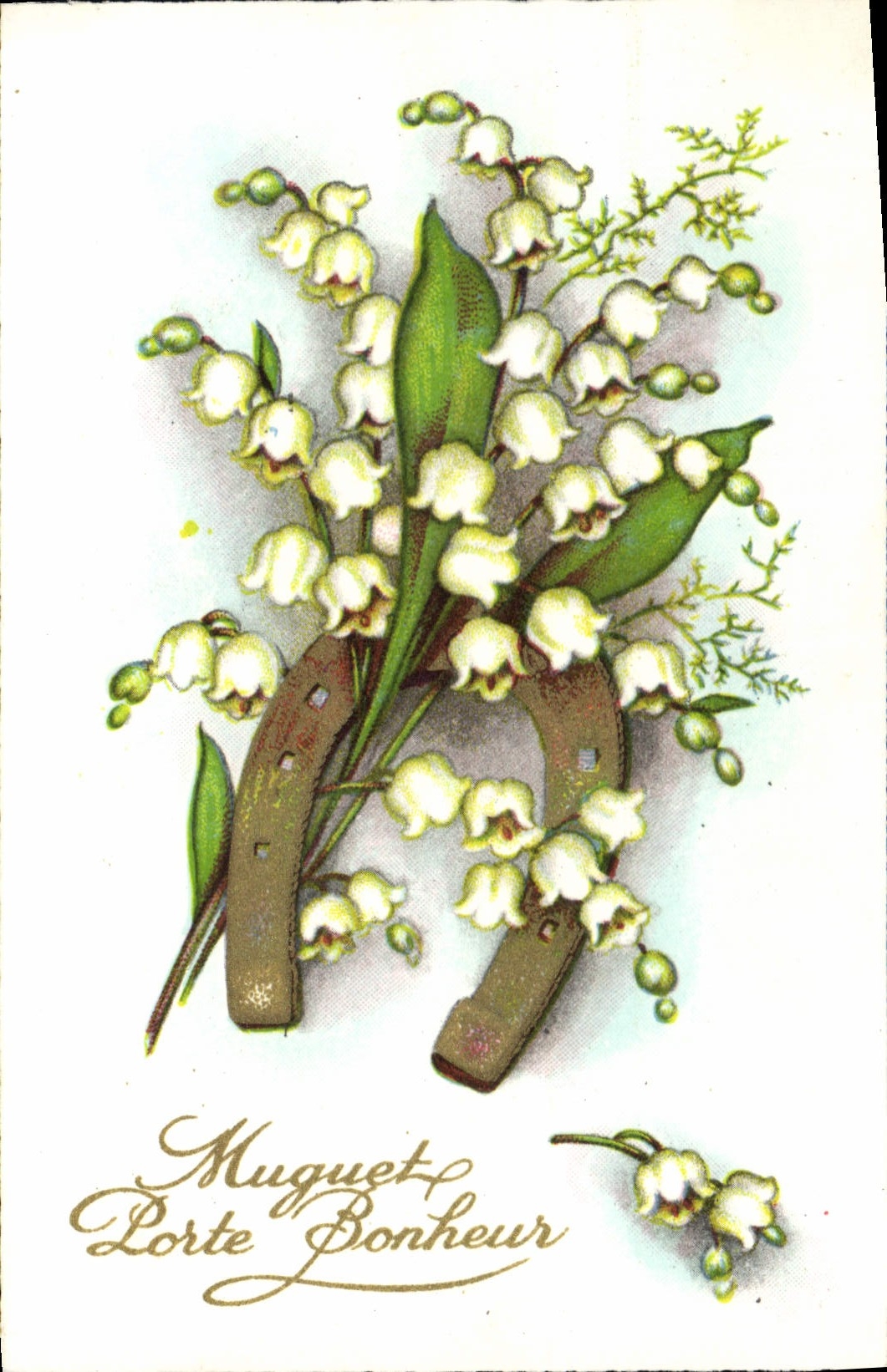 CPA Muguet Porte Bonheur Fleurs