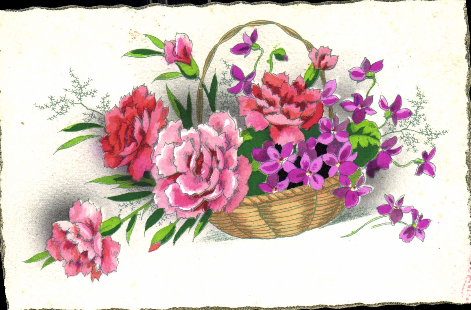 CPA Fantaisie Fleurs