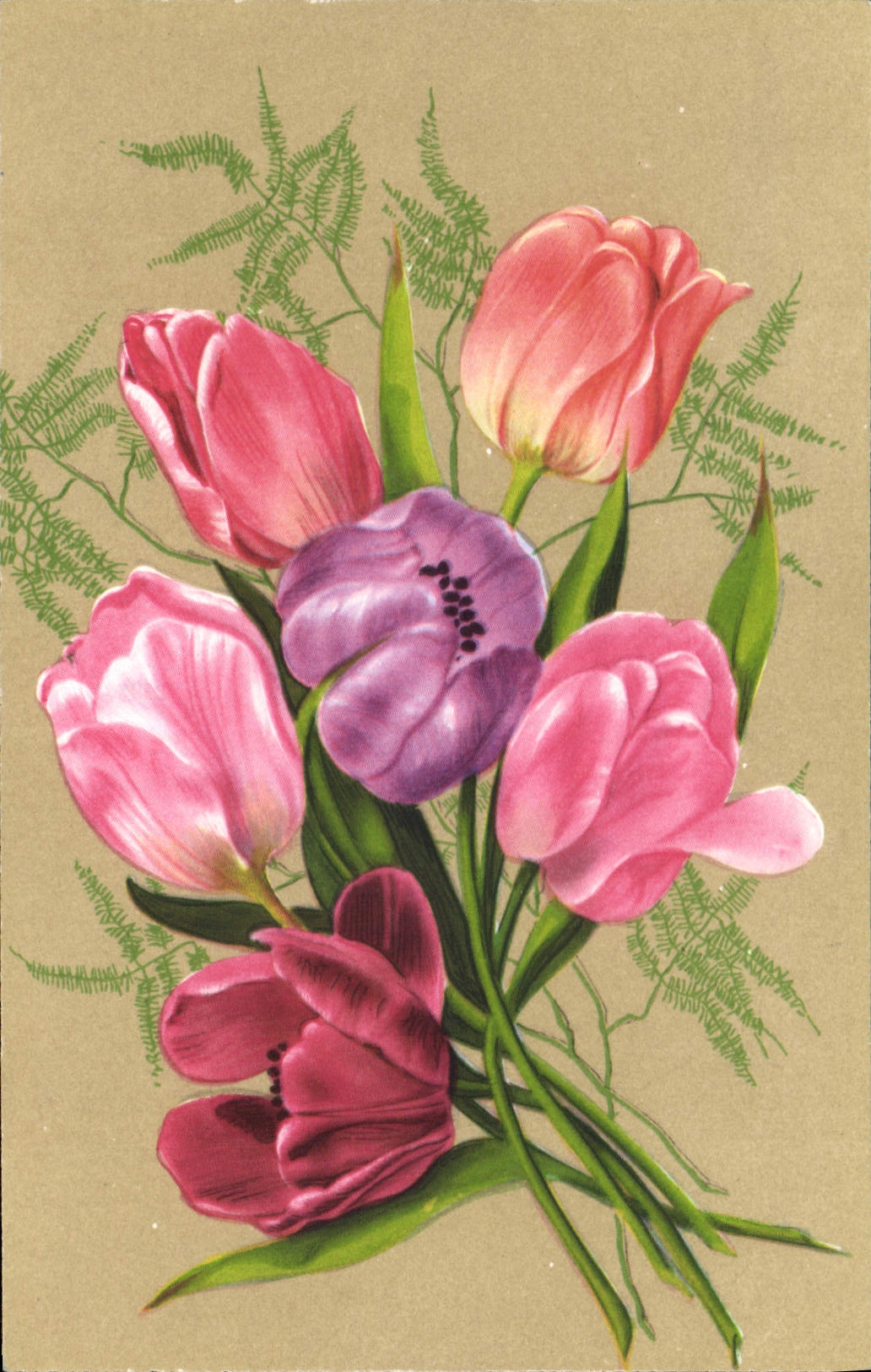 CPA Fantaisie Fleurs