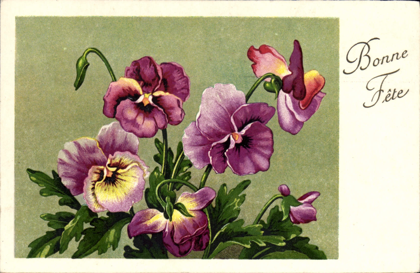 CPA Bonne Fete Fleurs