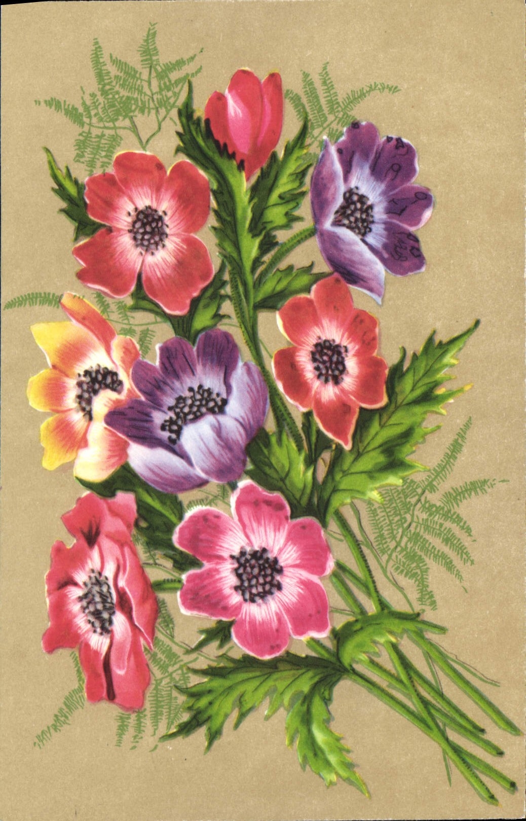 CPA Fantaisie Fleurs