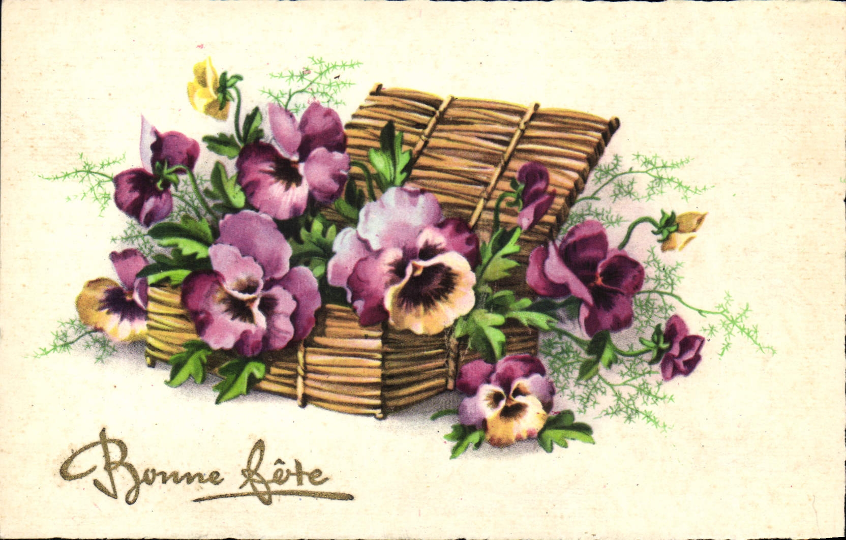 CPA Bonne Fete Fleurs