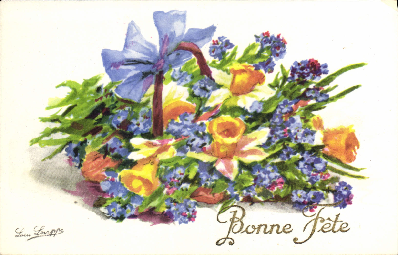 CPA Bonne Fete Fleurs