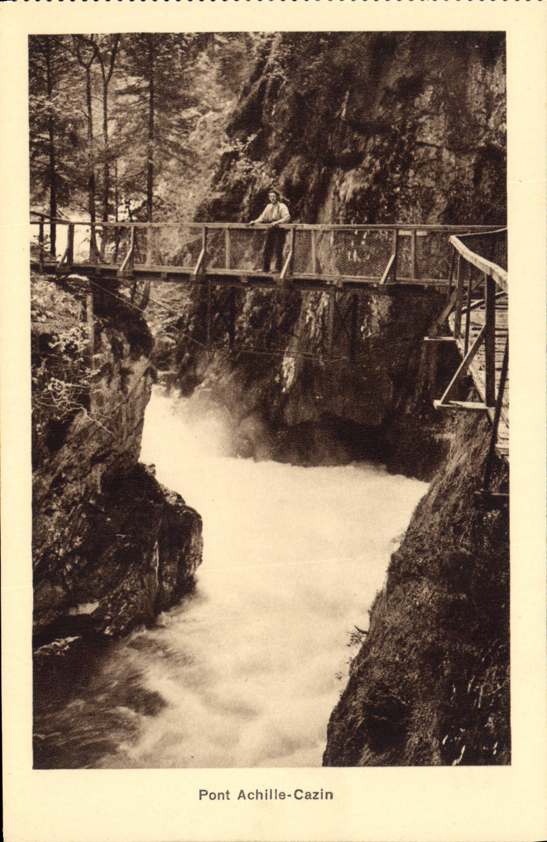 CPA Pont Achille Cazin Gorges de la Diosaz