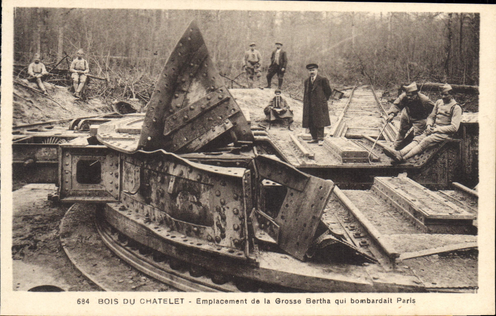 CPA Bois du Chatelet Emplacement de la Grosse Bertha qui Bombardait Paris