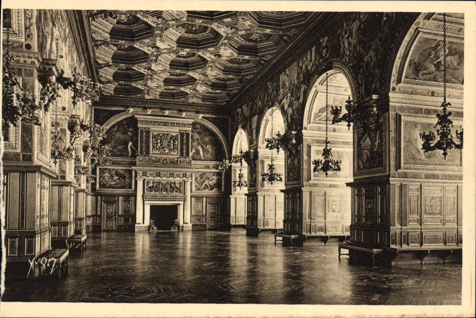 CPA Fontainebleau S et M le Palais Galerie Henri II 