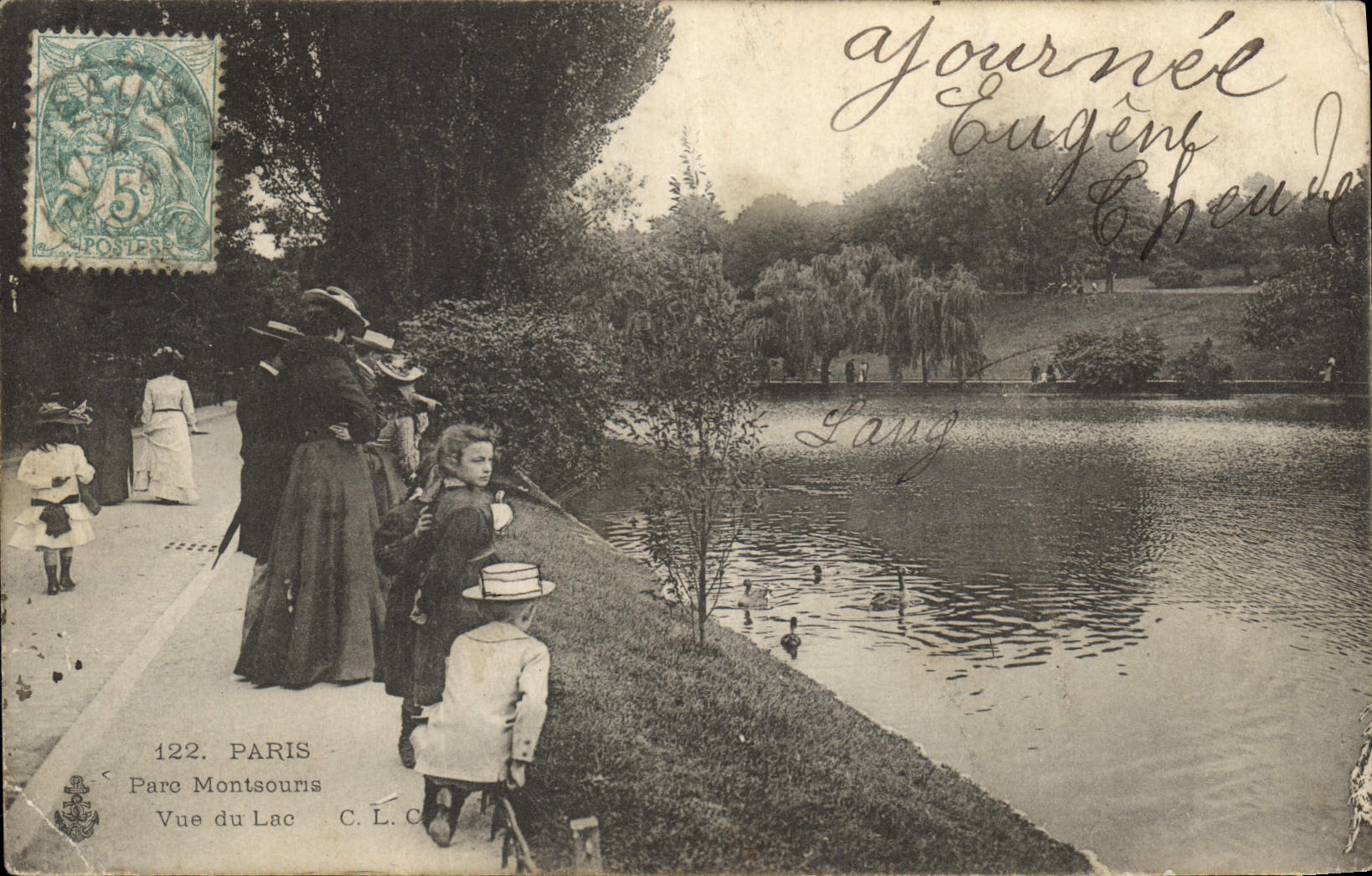 CPA Paris Parc Montsouris vue du Lac
