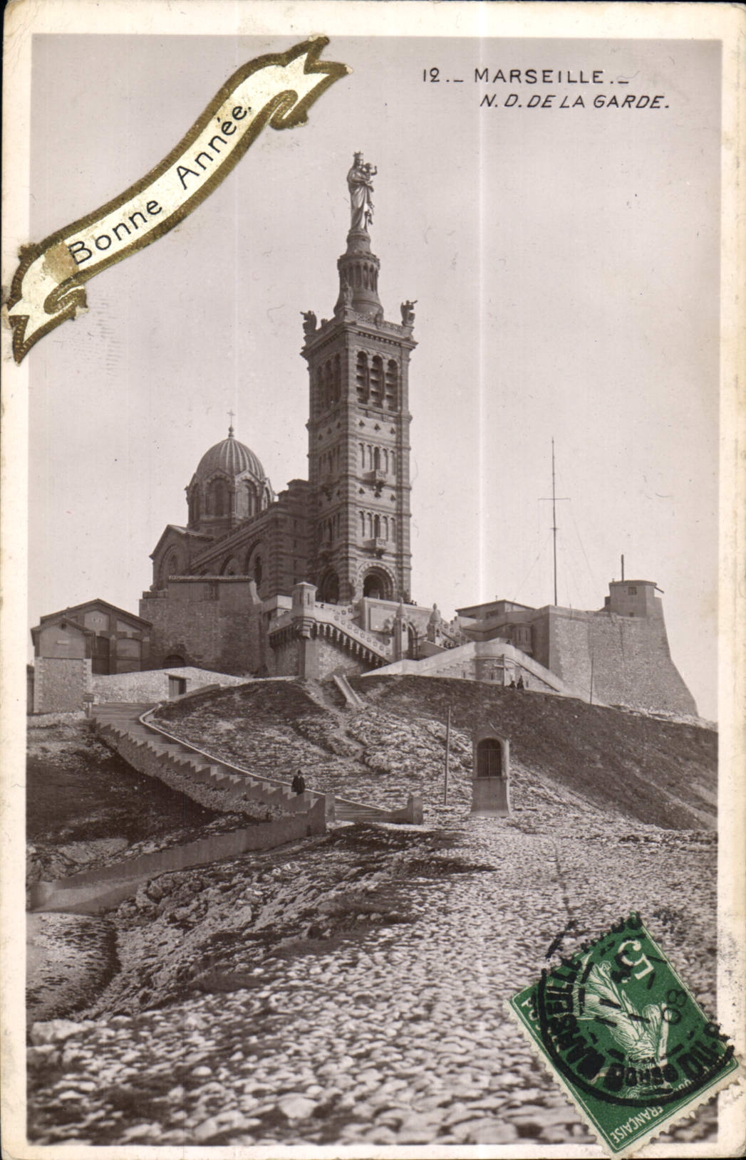 CPA Bonne Annee Marseille N D de la Garde 