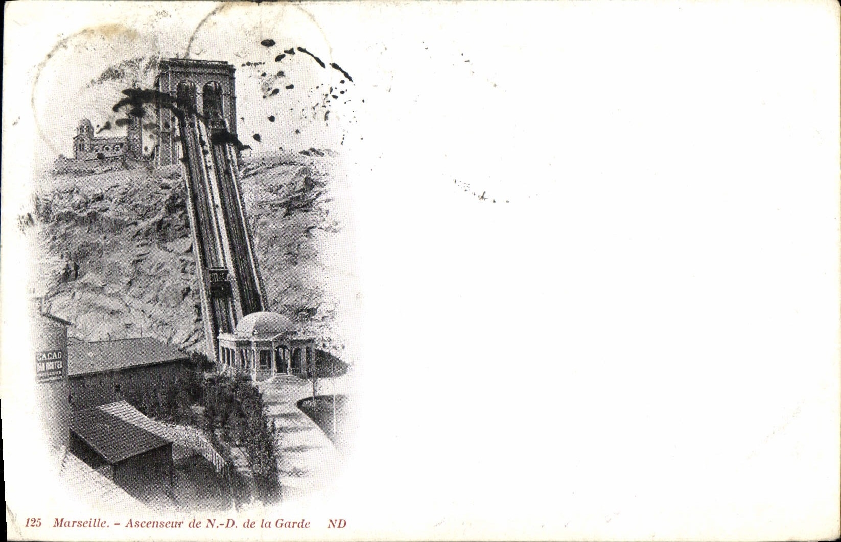 CPA Marseille Ascenseur de N D de la Garde 