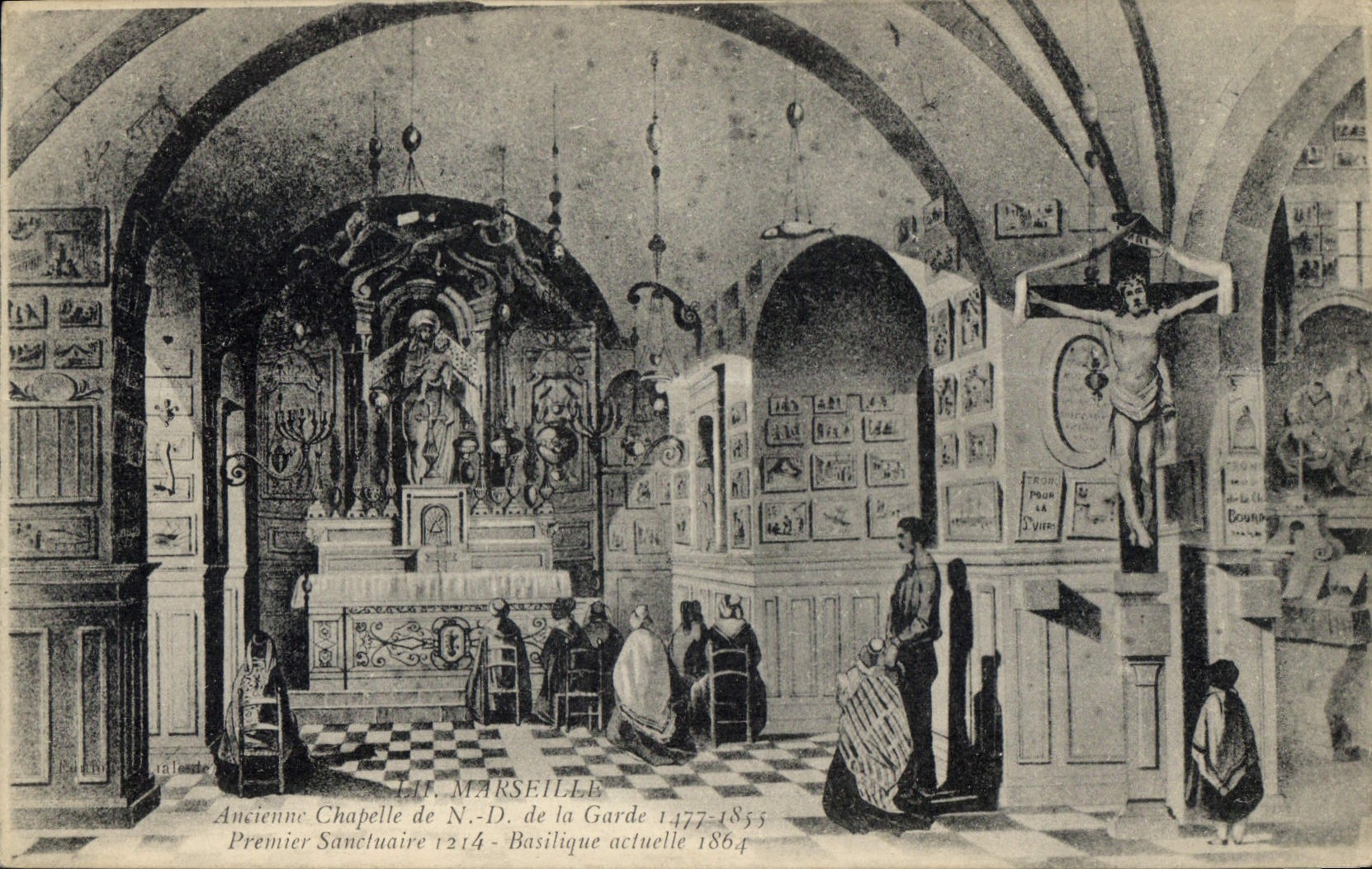 CPA Marseille Ancienne Chapelle de N D de la Garde 