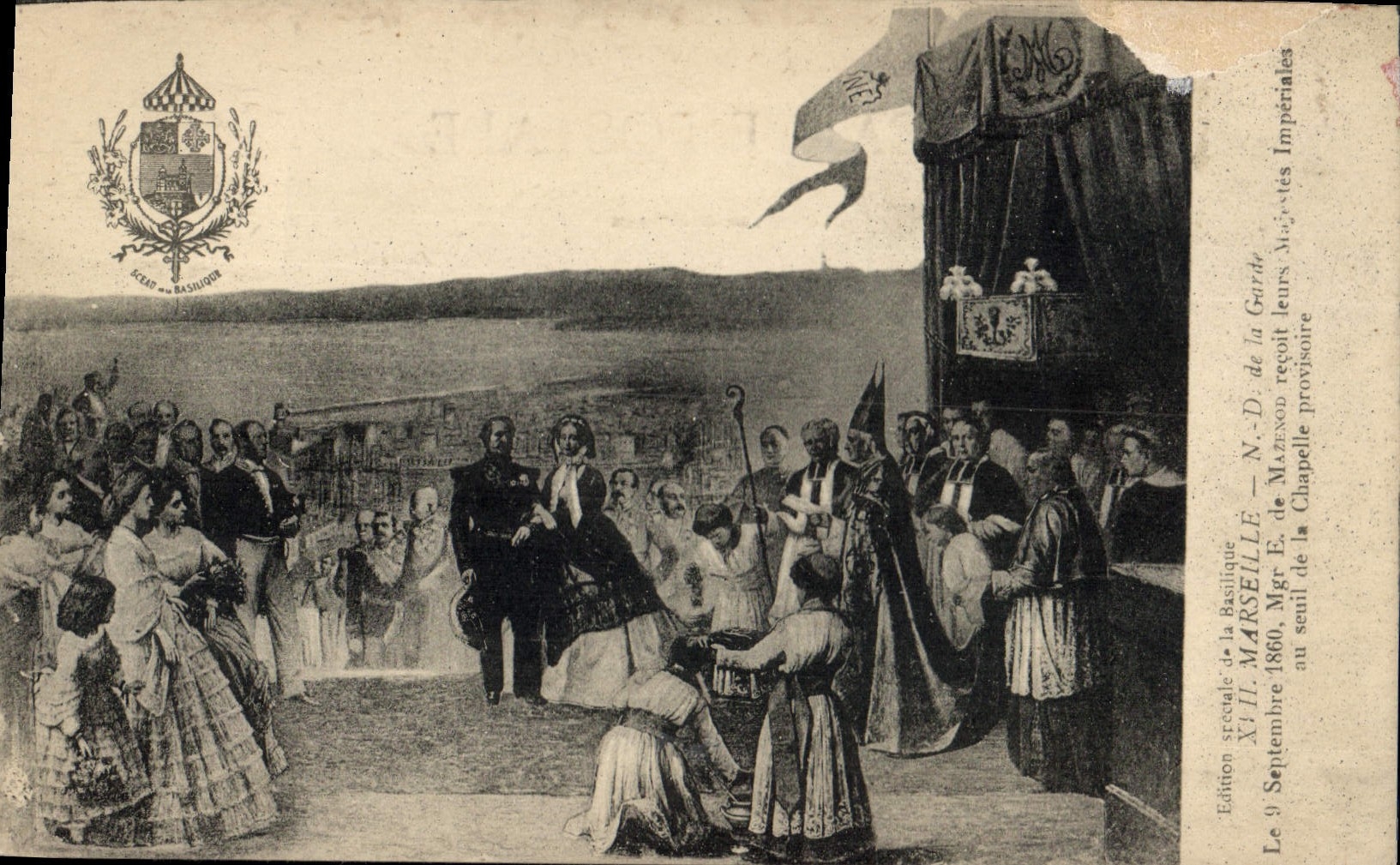 CPA Marseille N D de la Garde le 9 Septembre 1860 