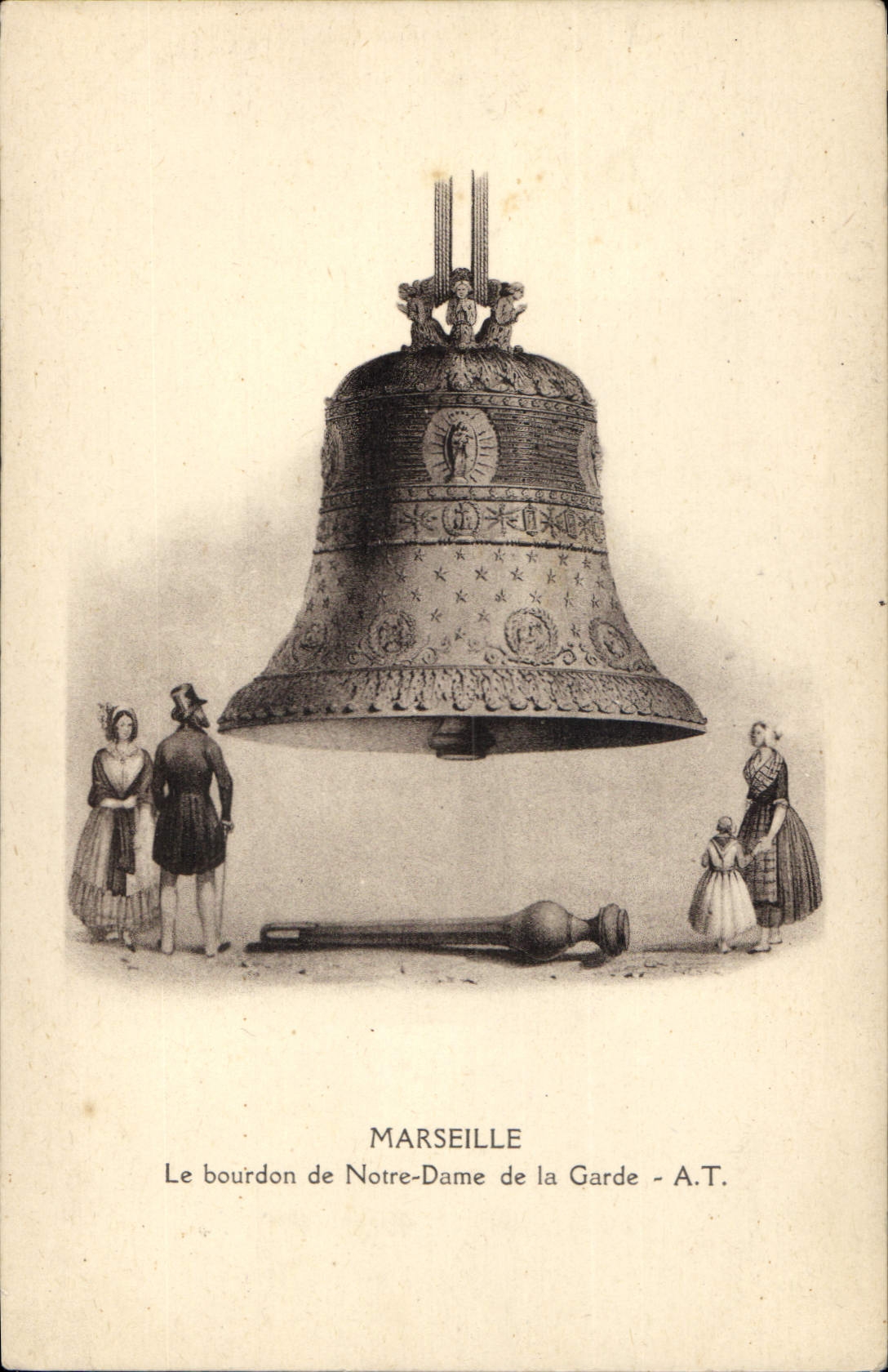 CPA Marseille le Bourdon de Notre Dame de la Garde Cloche