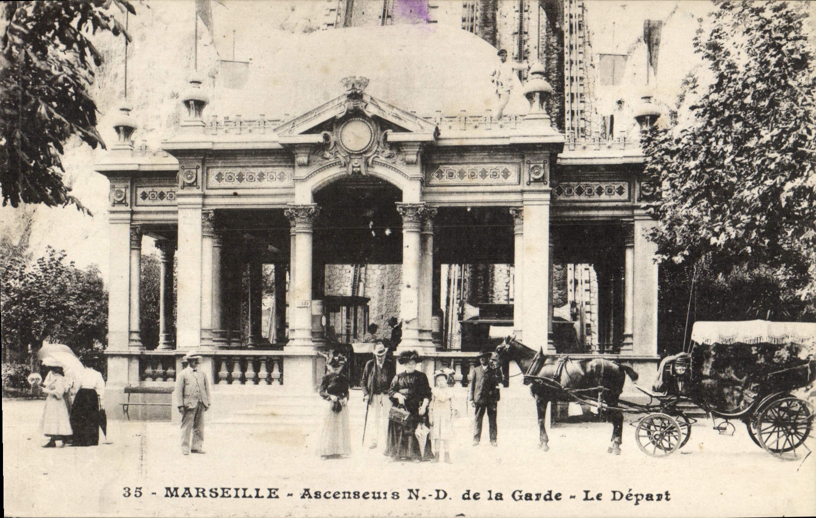 CPA Marseille Ascenseurs N D de la Garde le Depart 