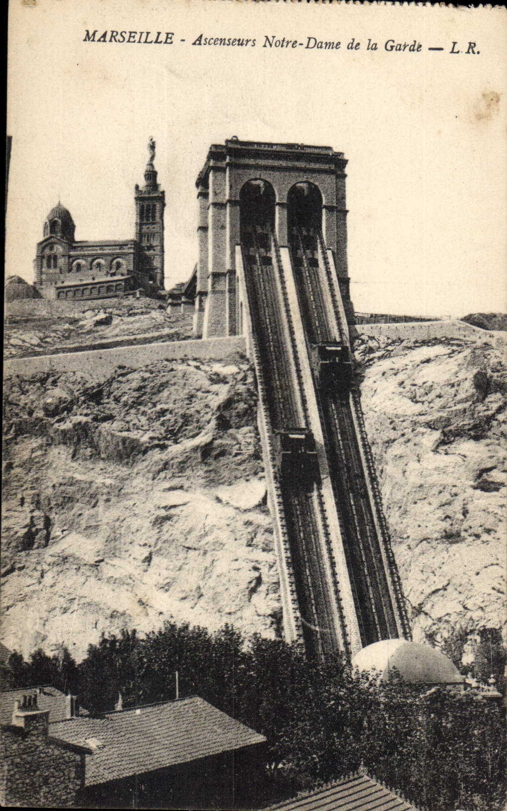 CPA Marseille Ascenseur Notre Dame de la Garde 