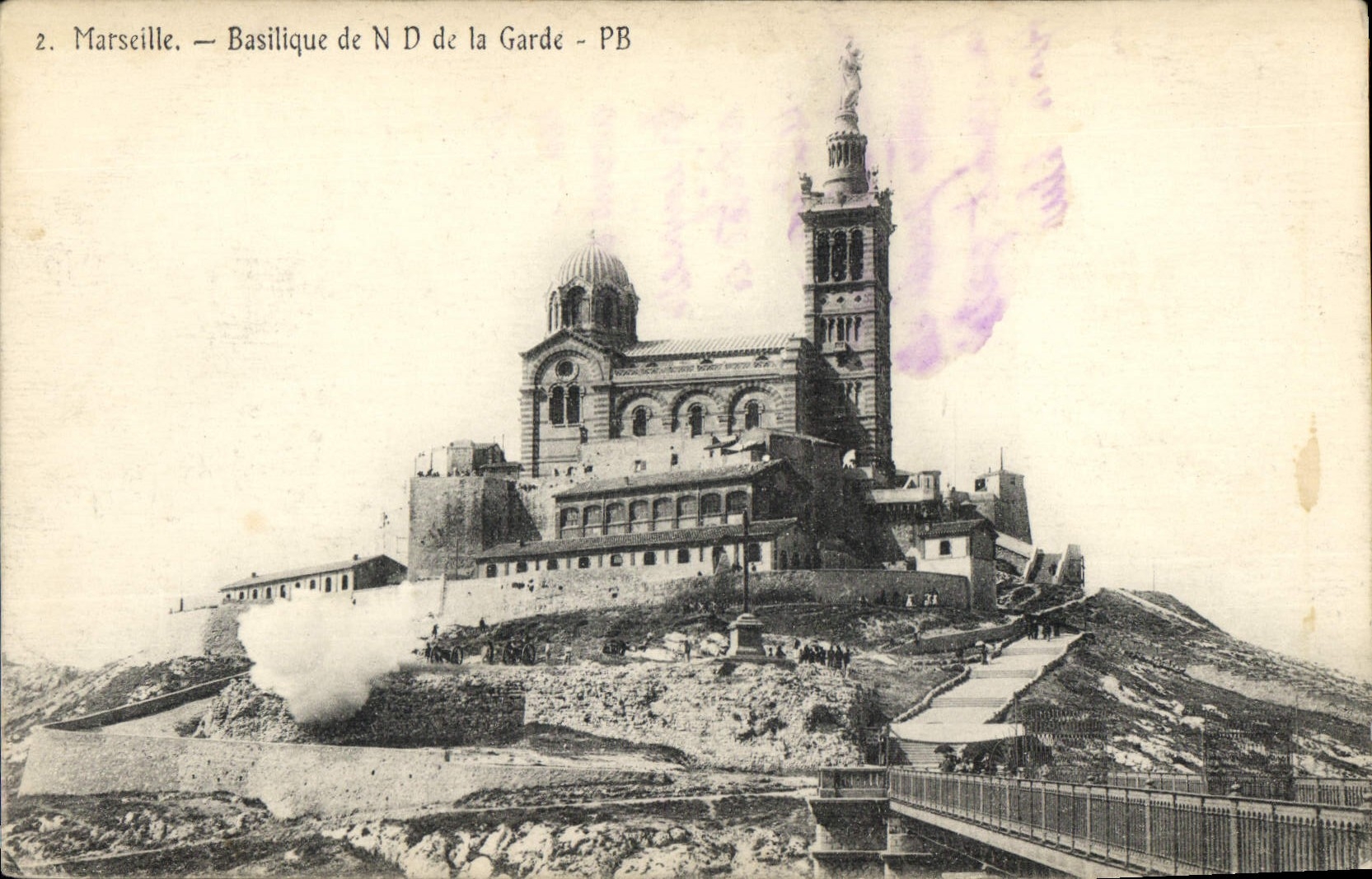 CPA Marseille Basilique de N D de la Garde 