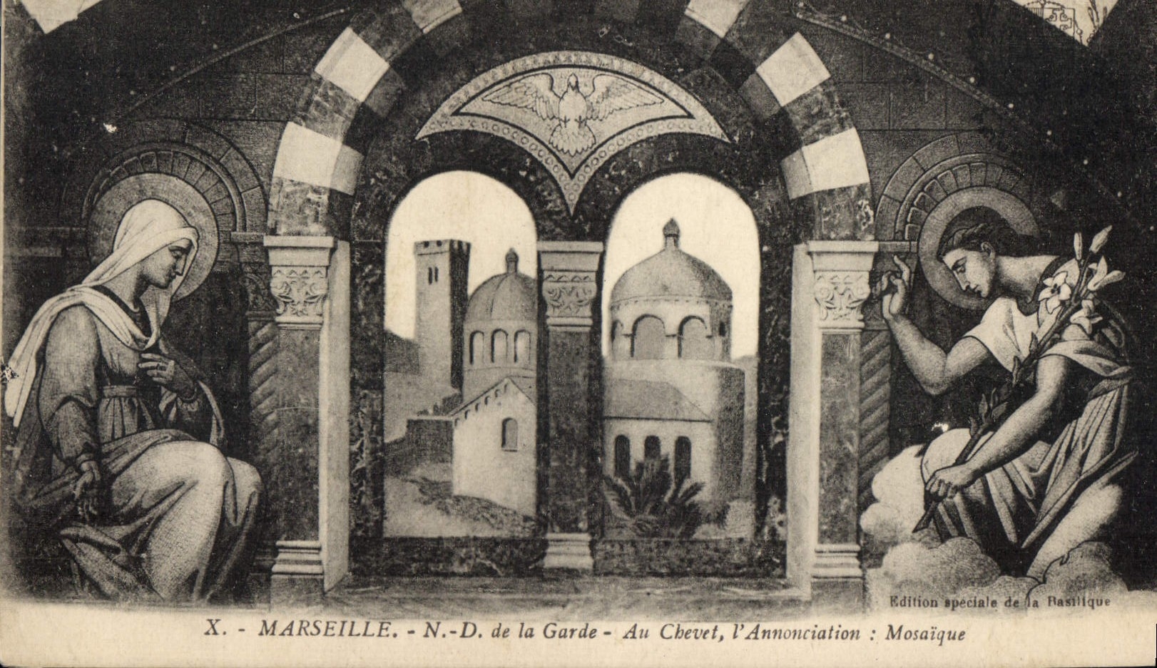 CPA Marseille N D de la Garde Au Chevet l'Annonciation Mosaique 