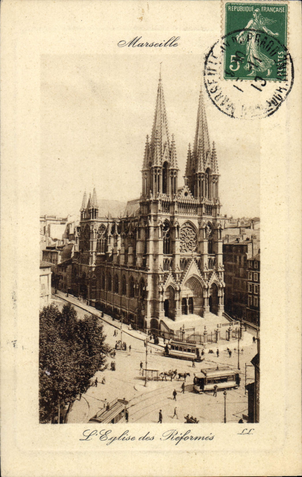 CPA Marseille L'Eglise des Reformes 
