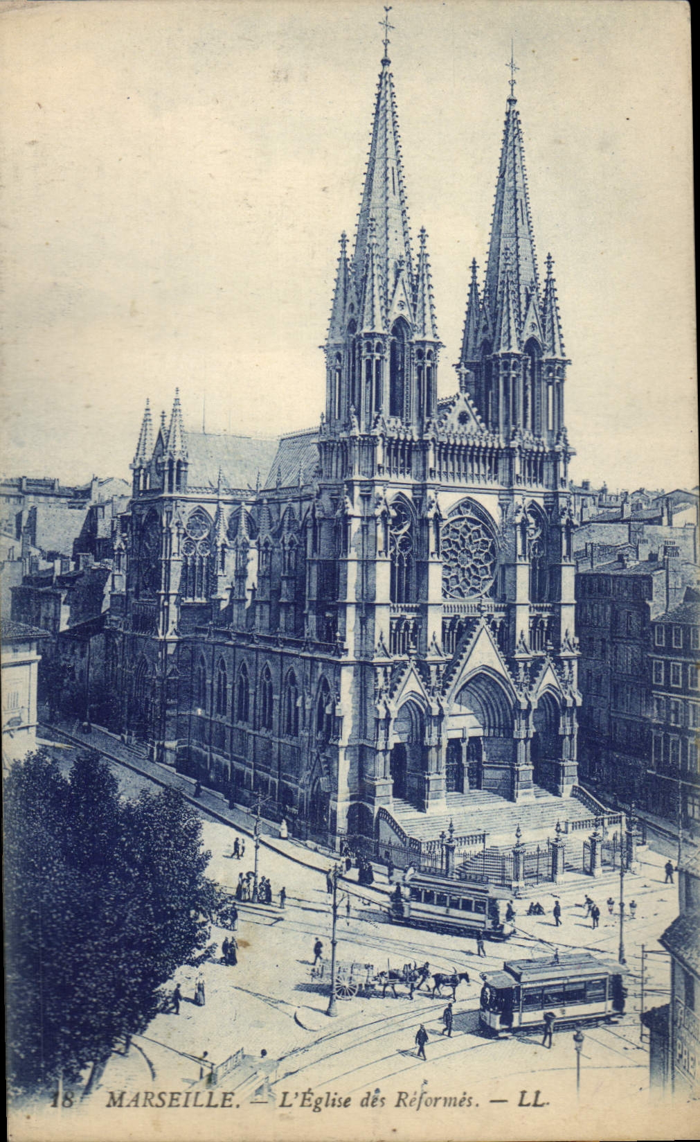 CPA Marseille L'Eglise des Reformes 