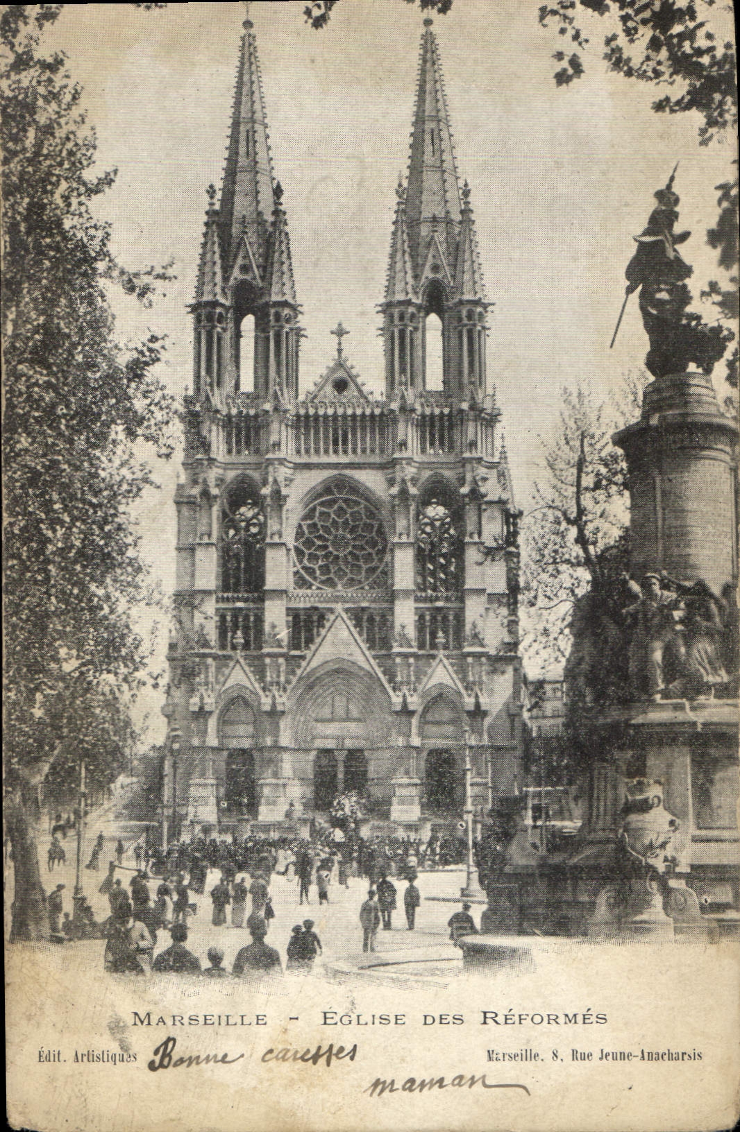 CPA Marseille Eglise des Reformes 