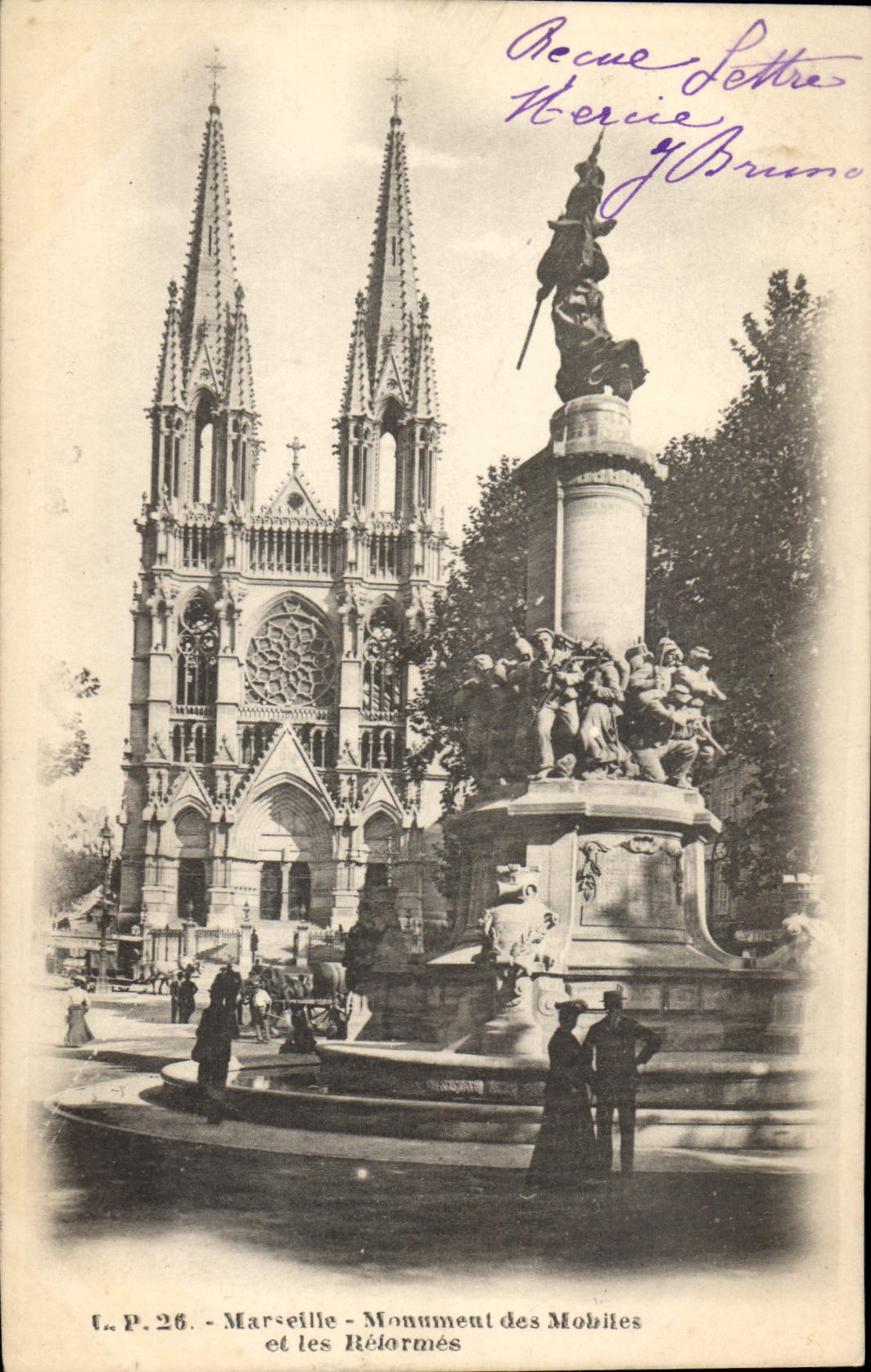 CPA Marseille Monument des Mobiles et les Reformes 