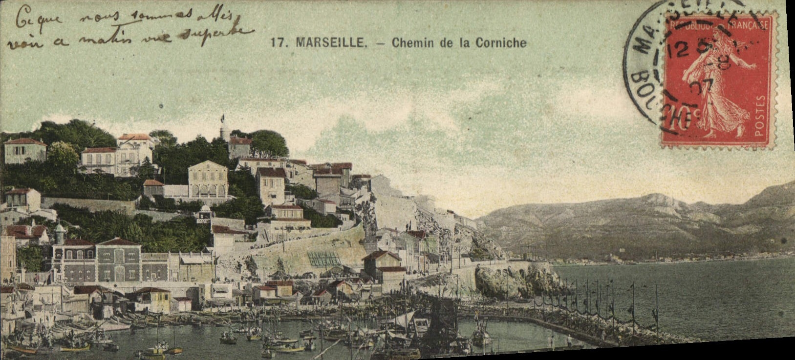 CPA Marseille Chemin de la Corniche 