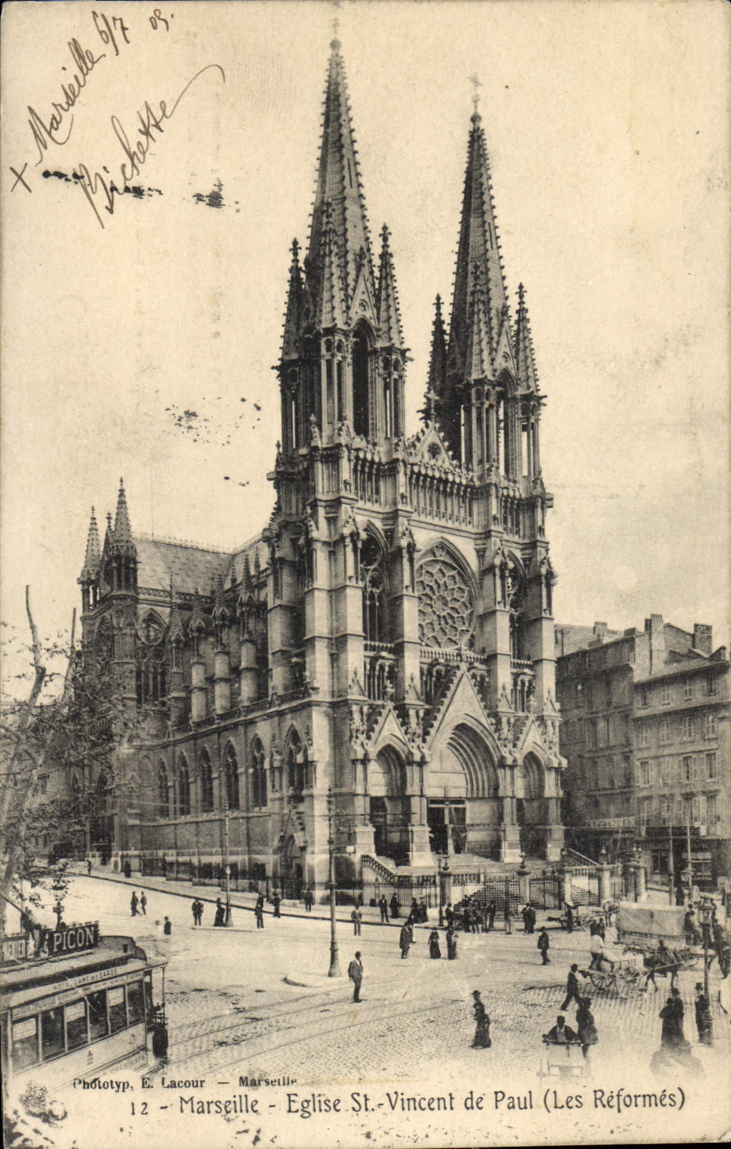 CPA Marseille Eglise St Vincent de Paul Les Reformes 