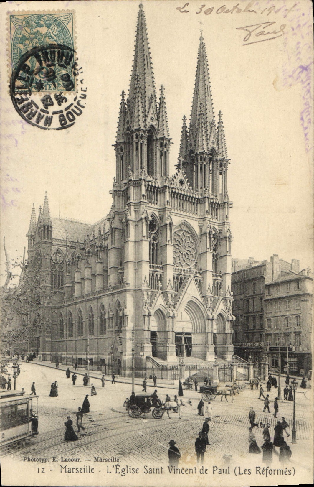 CPA Marseille L'Eglise Saint Vincent de Paul Les Reformes 
