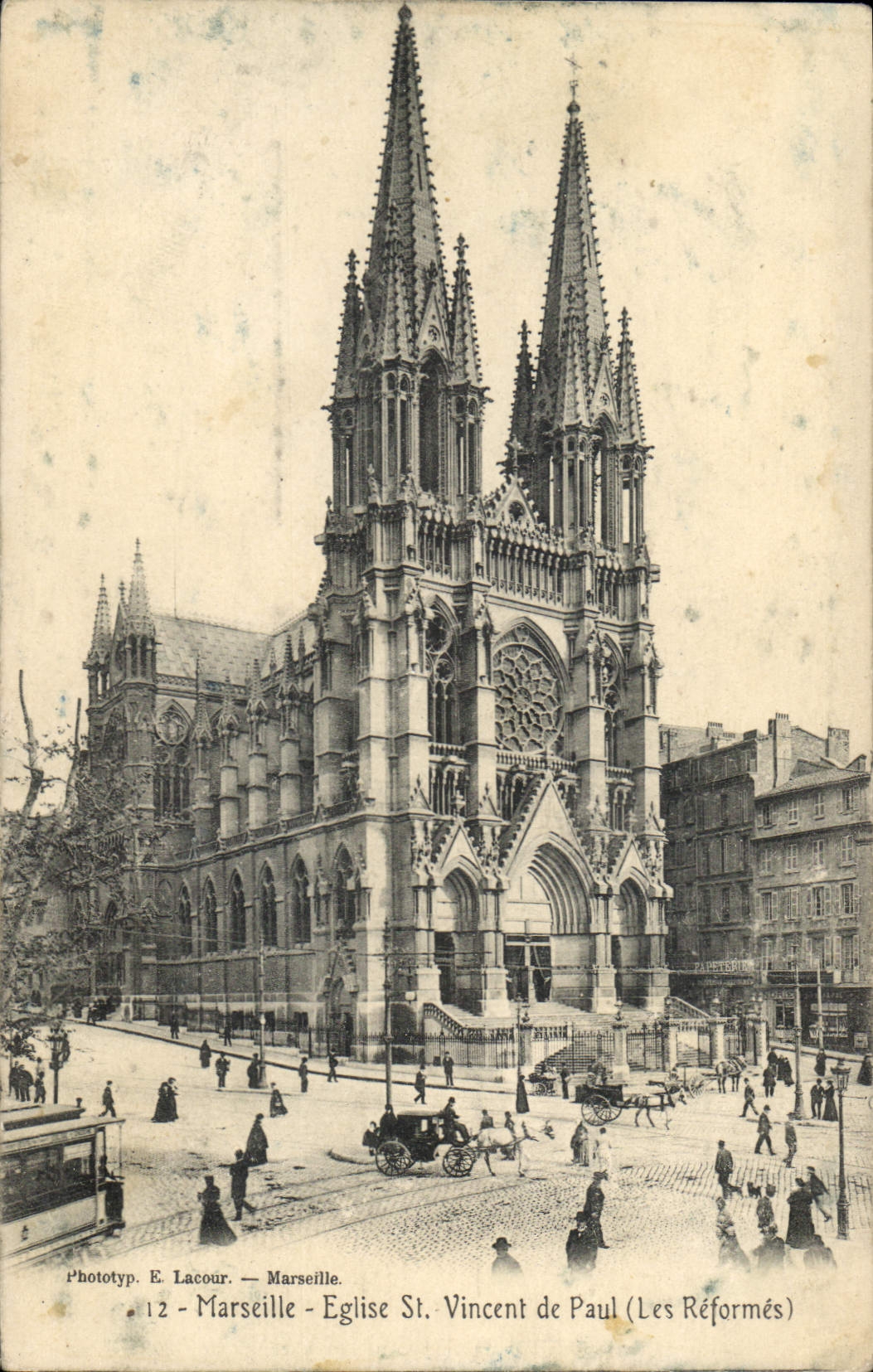 CPA Marseille Eglise St Vincent de Paul Les Reformes 