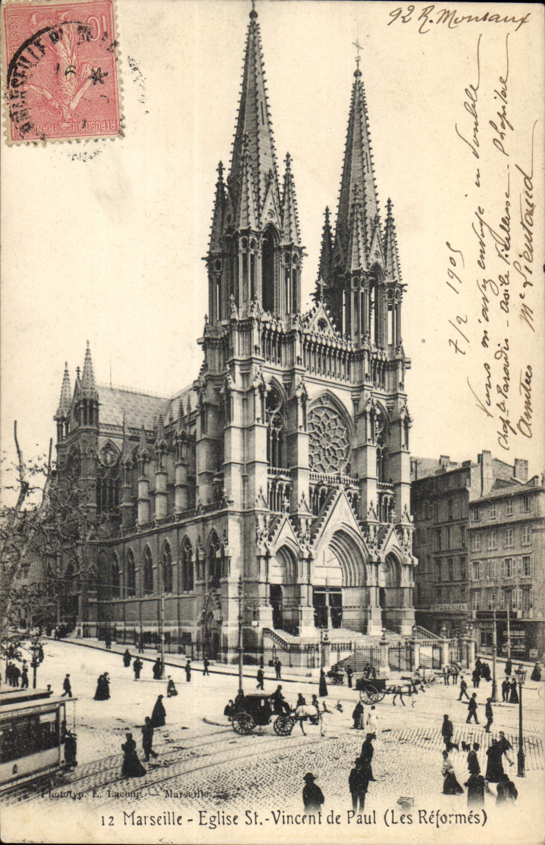 CPA Marseille Eglise St Vincent de Paul Les Reformes 