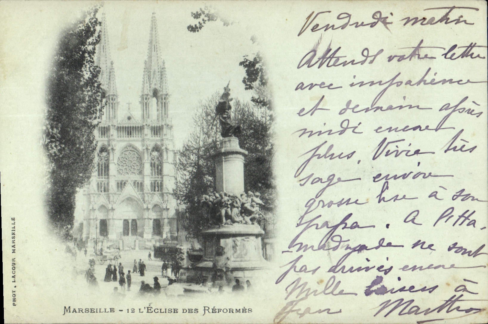 CPA Marseille L'Eglise des Reformes 