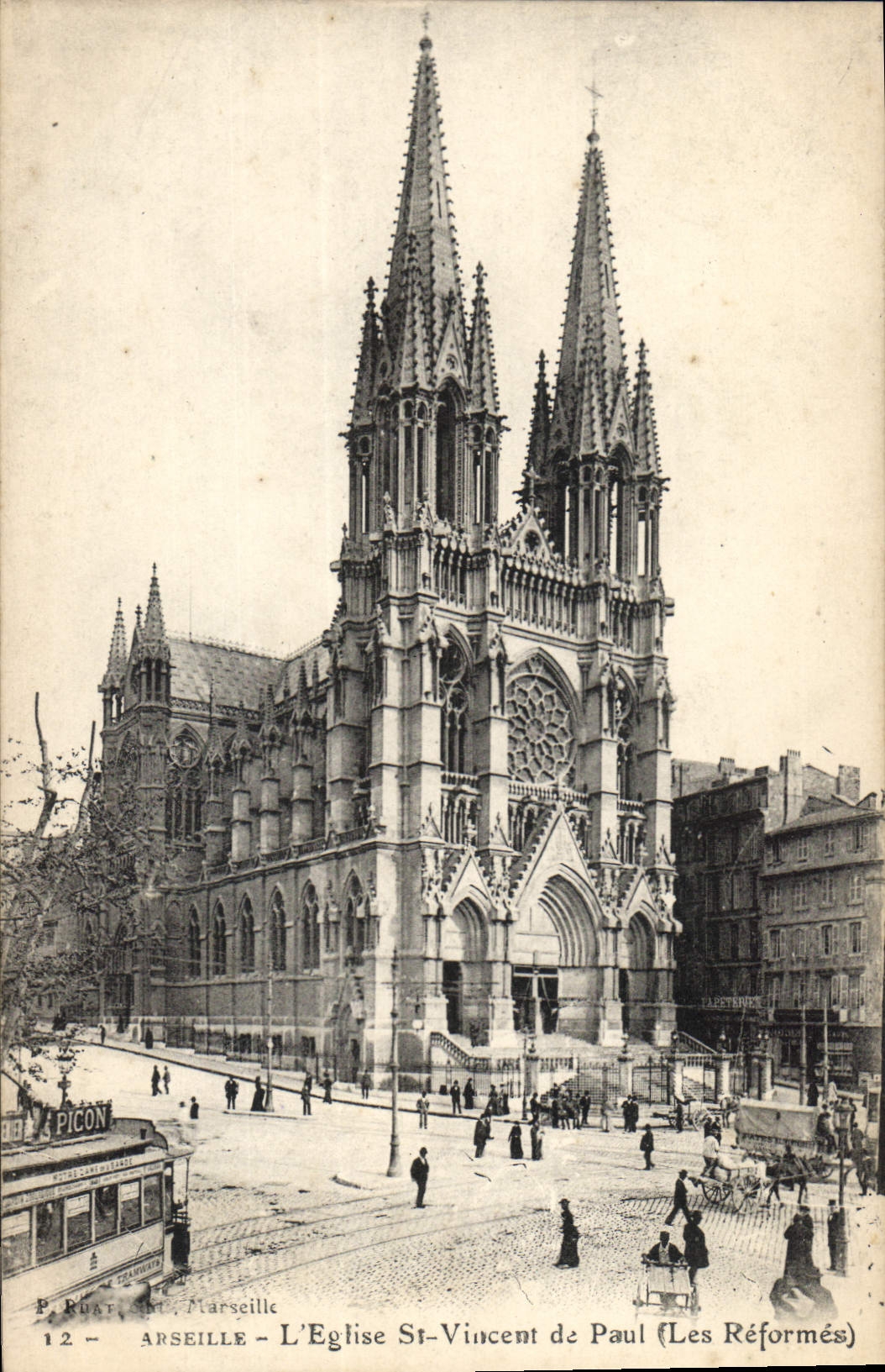 CPA Marseille L'Eglise St Vincent de Paul Les Reformes 