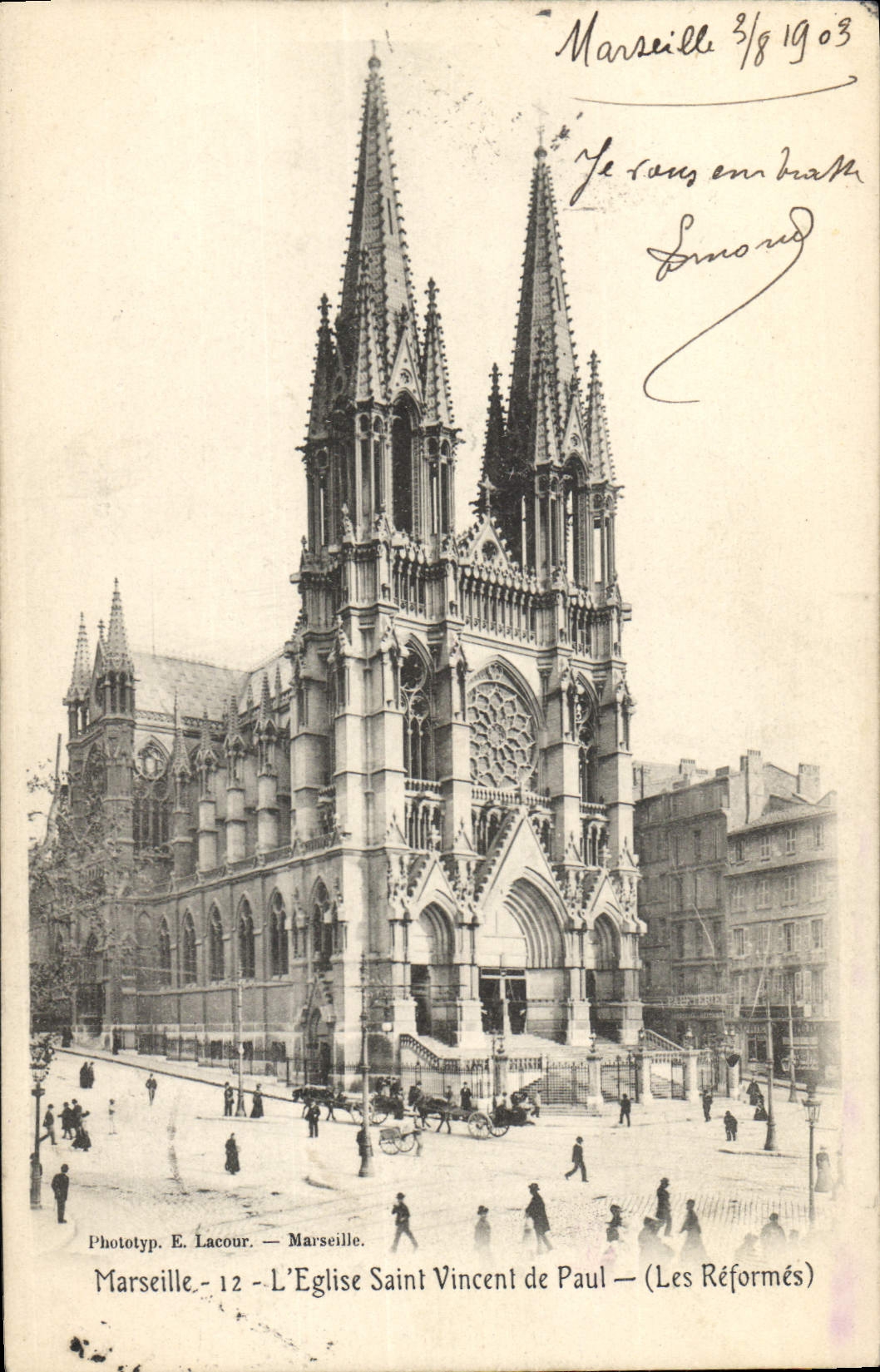 CPA Marseille L'Eglise Saint Vincent de Paul Les Reformes 