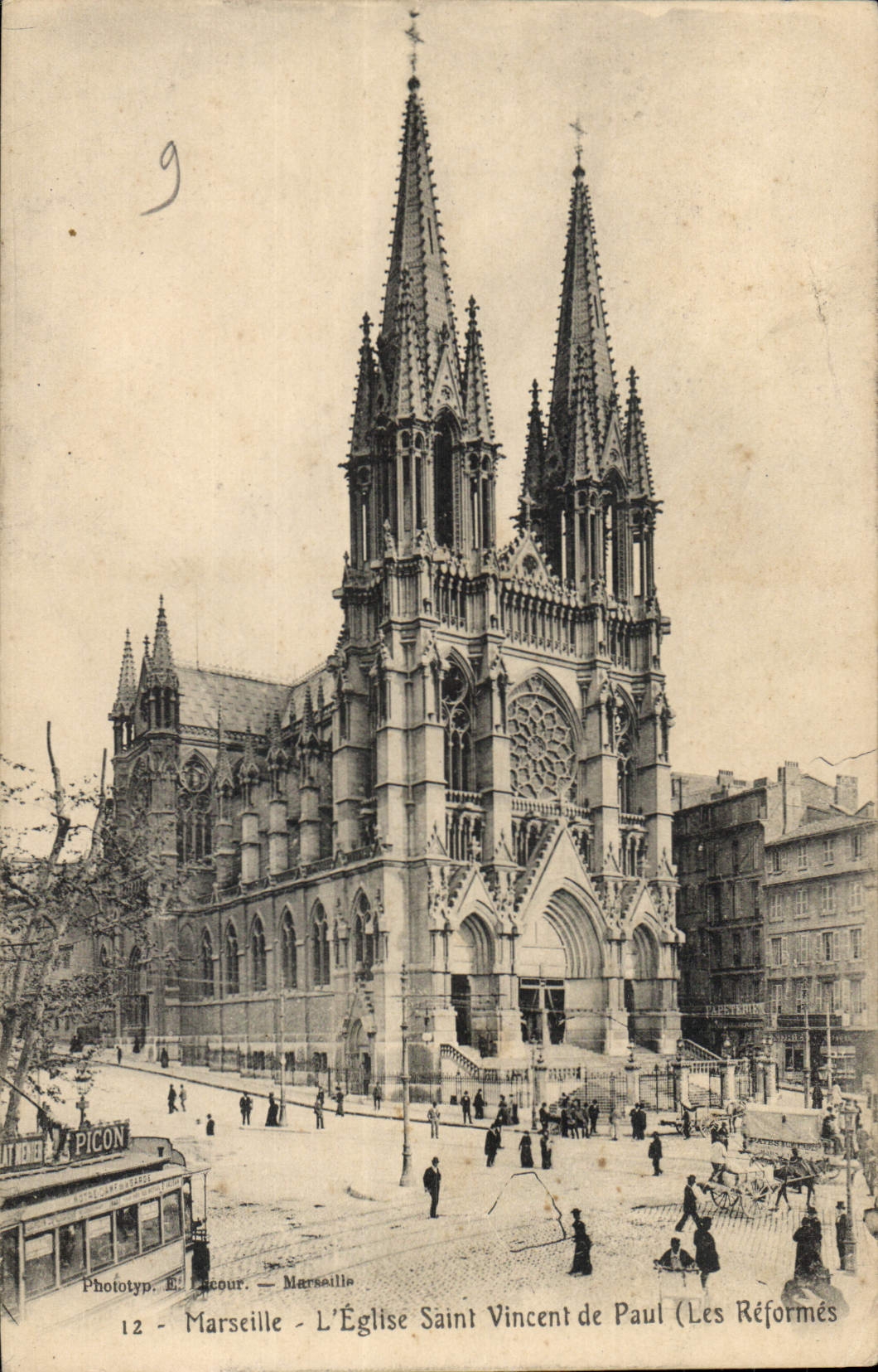 CPA Marseilel L'Eglise Saint Vincent de Paul Les Reformes 