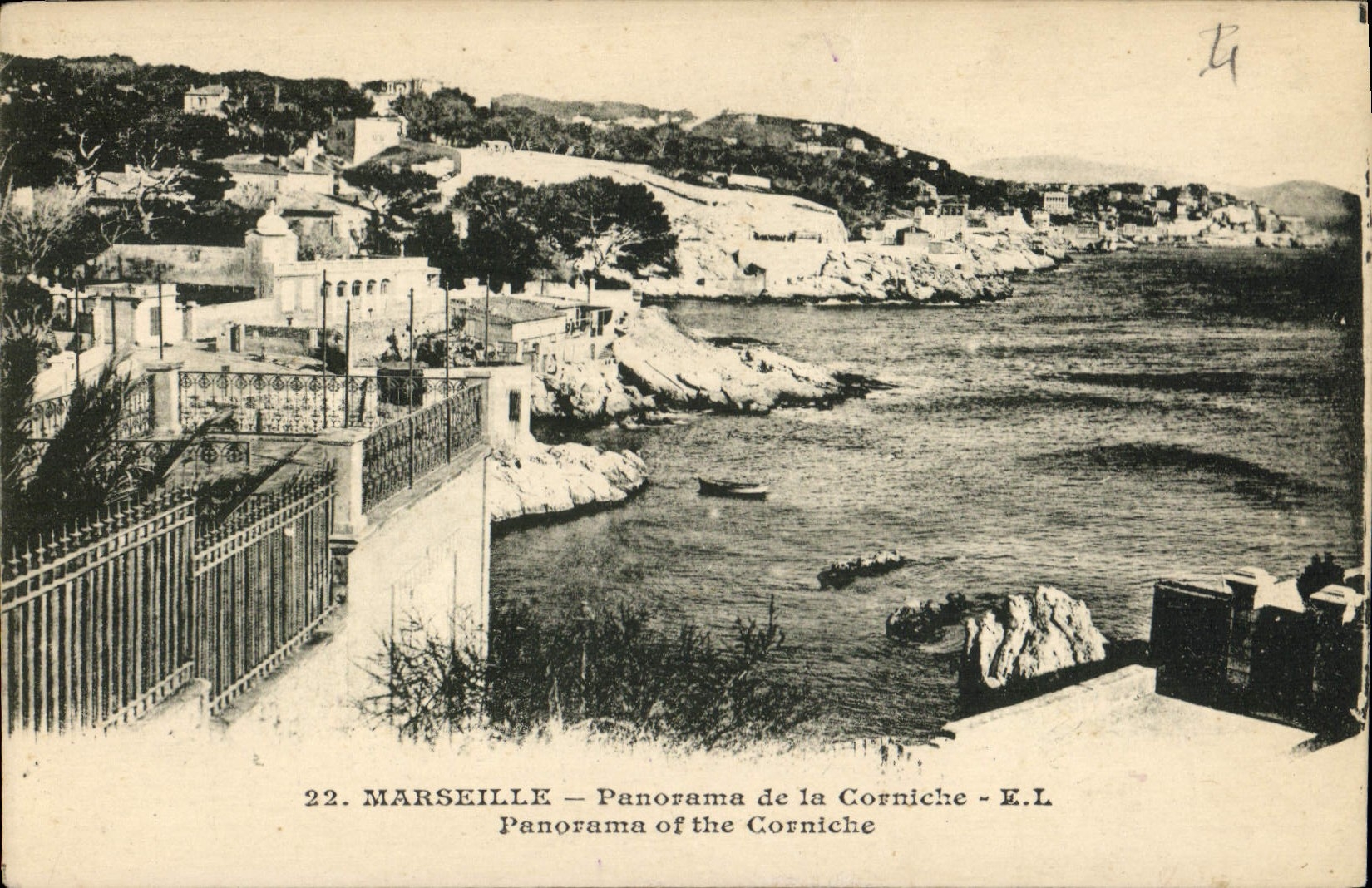 CPA Marseille Panorama de la Corniche 