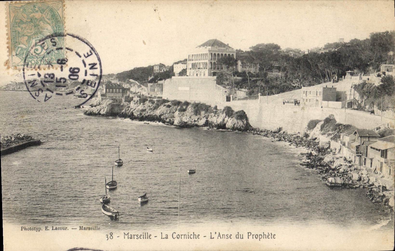 CPA Marseille La Corniche L'Anse du Prophete 