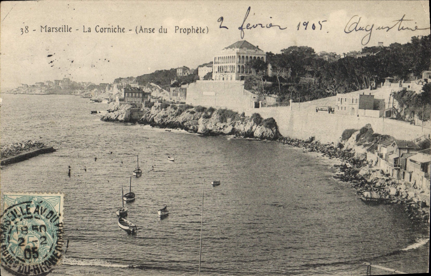 CPA Marseille La Corniche Anse du Prophete 