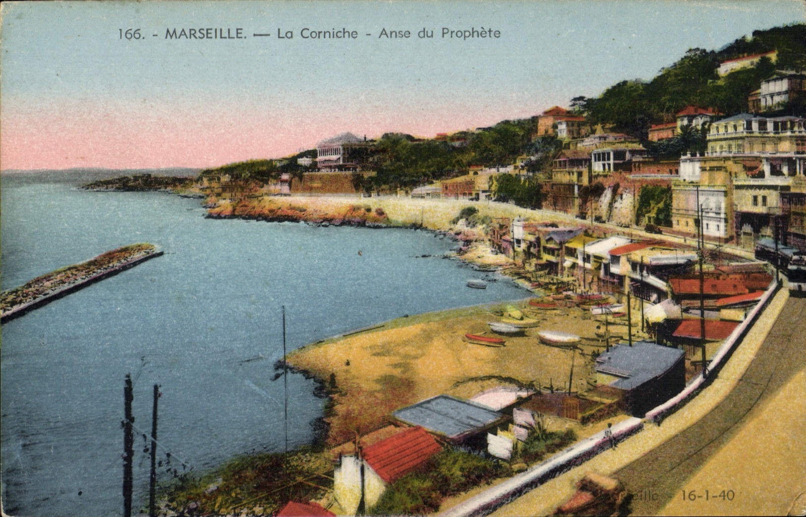 CPA Marseille La Corniche Anse du Prophete 