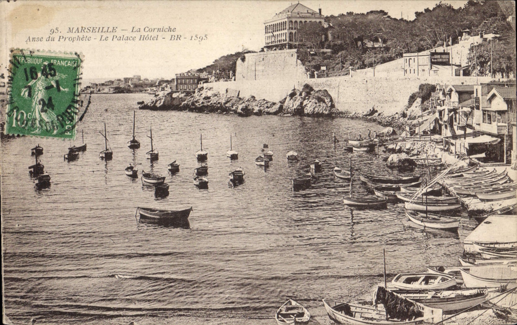 CPA Marseille La Corniche Anse du Prophete Le Palace Hotel 