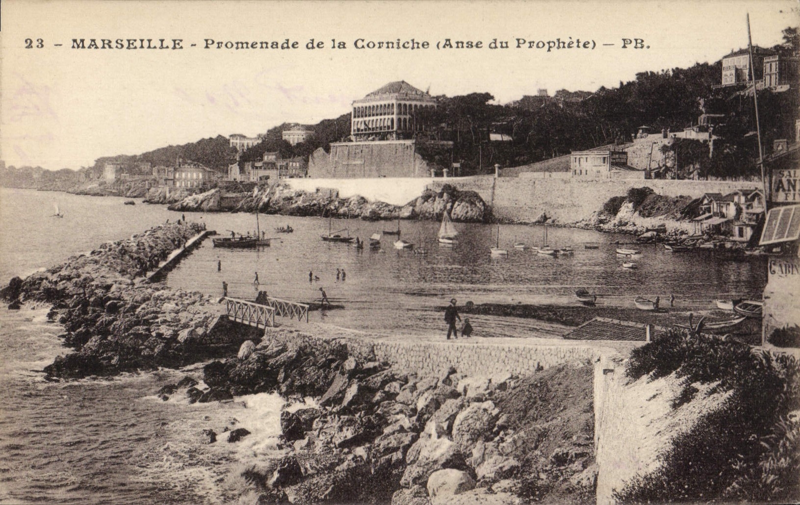 CPA Marseille Promenade de la Corniche Anse du Prophete 