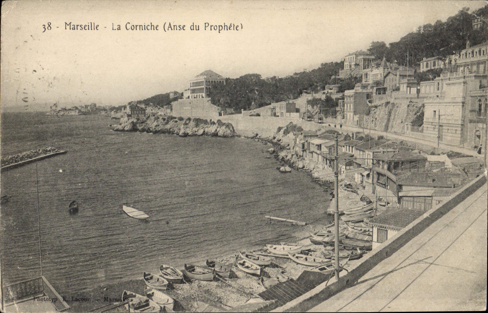 CPA Marseille La Corniche Anse du Prophete 