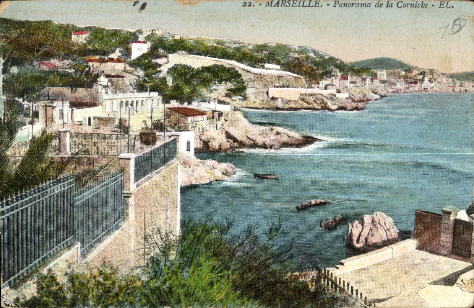 CPA Marseille Panorama de la Corniche
