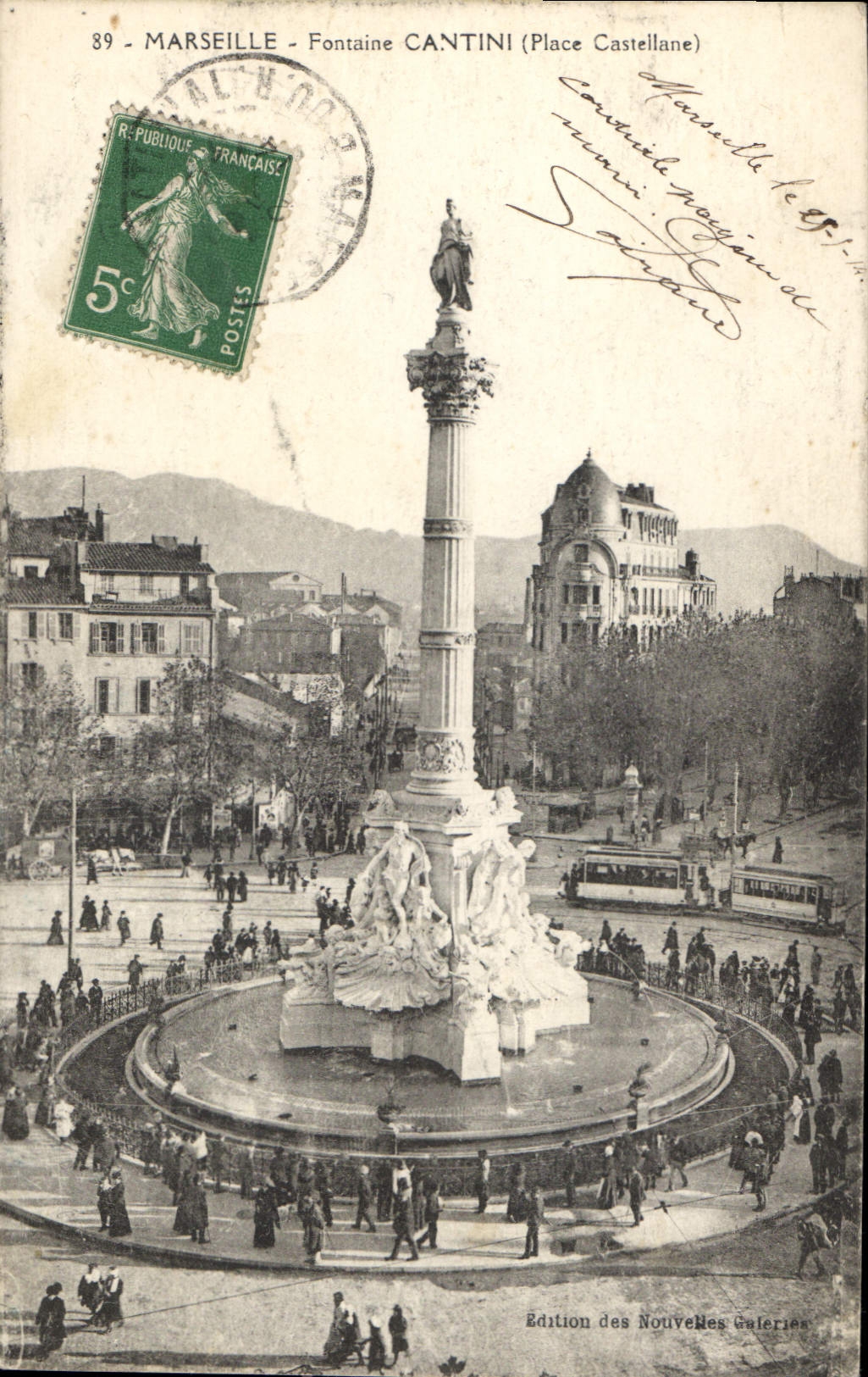 CPA Marseille Fontaine Cantini Place Castellane 