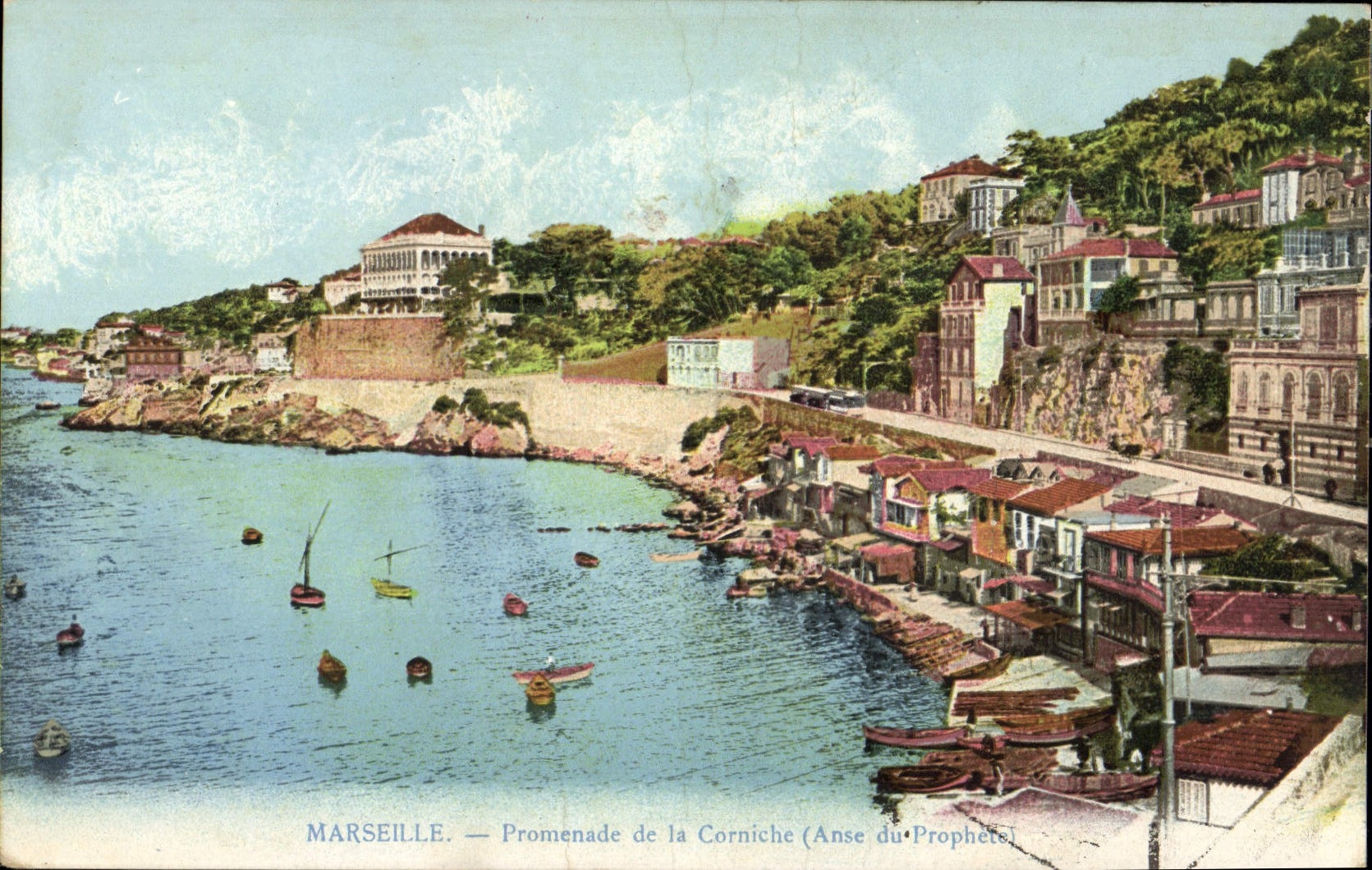 CPA Marseille Promenade de la Corniche Anse du Prophete 