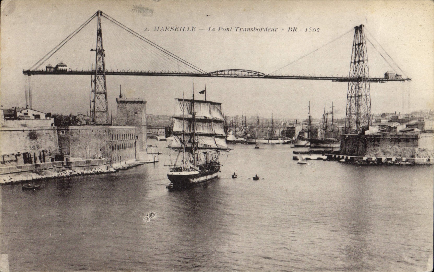 CPA Marseille Le Pont Transbordeur Bateau
