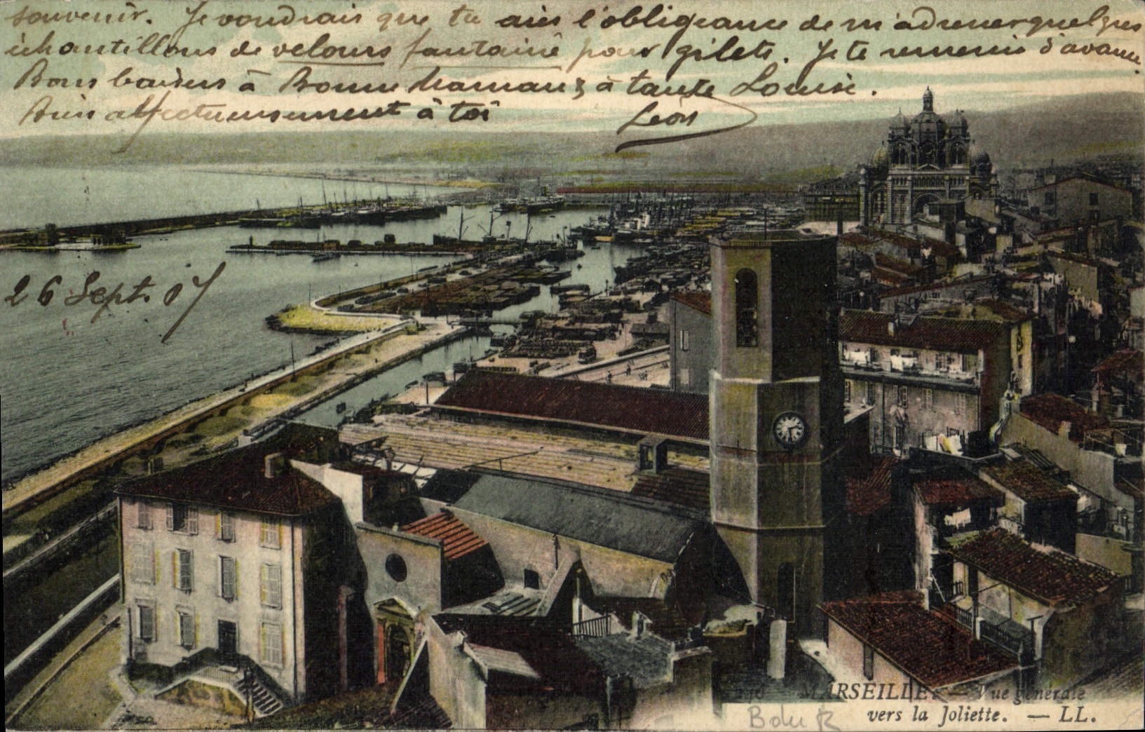 CPA Marseille Vue generale vers la Joliette