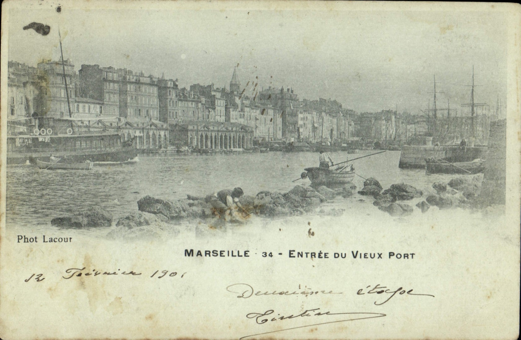 CPA Marseille Entree du Vieux Port