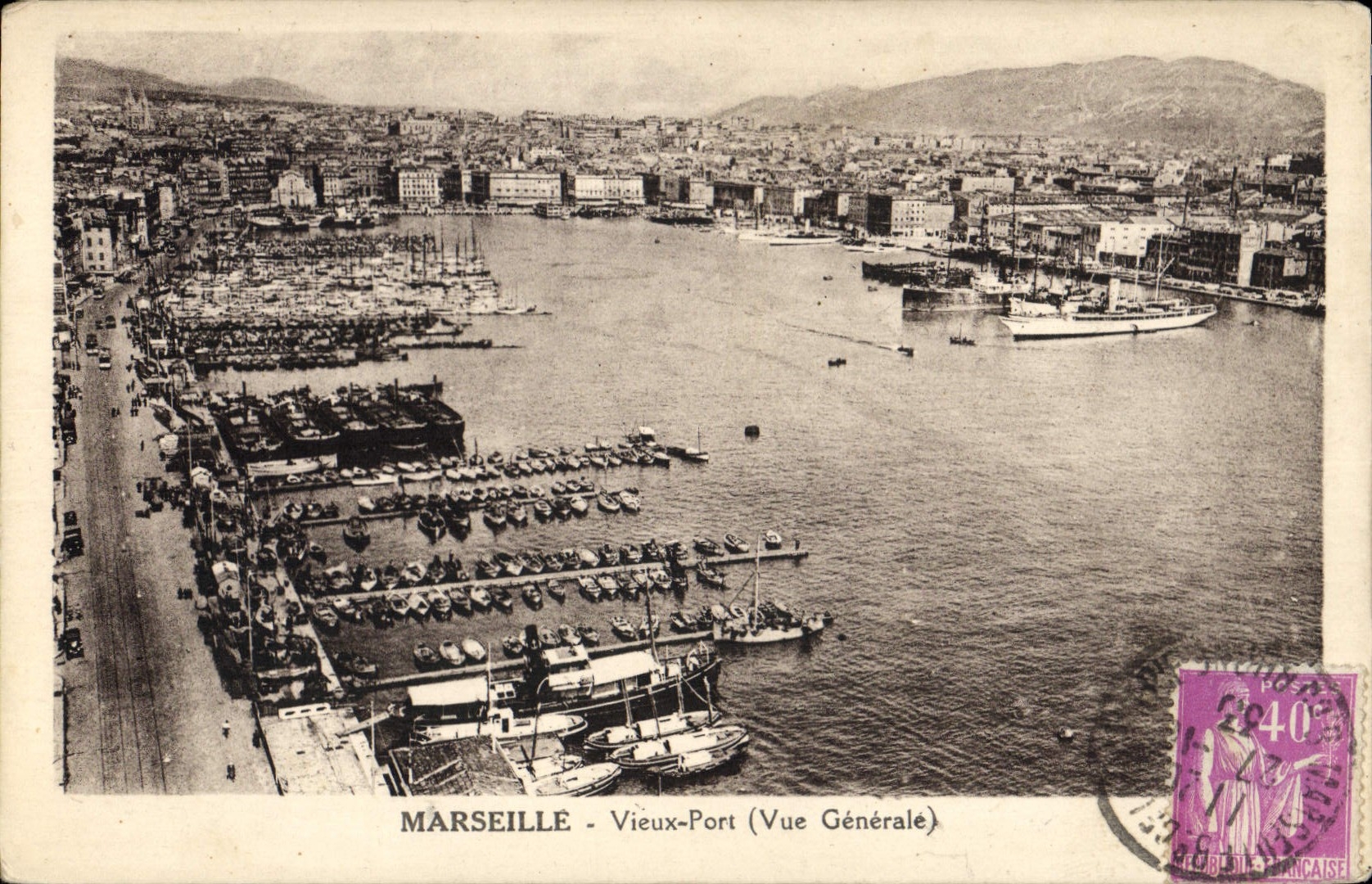 CPA Marseille Vieux Port Vue Generale 