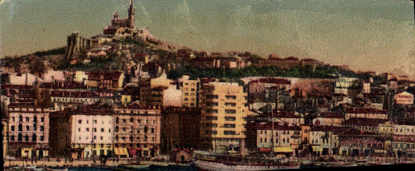 CPA Marseille Le Port et Notre Dame de la Garde 